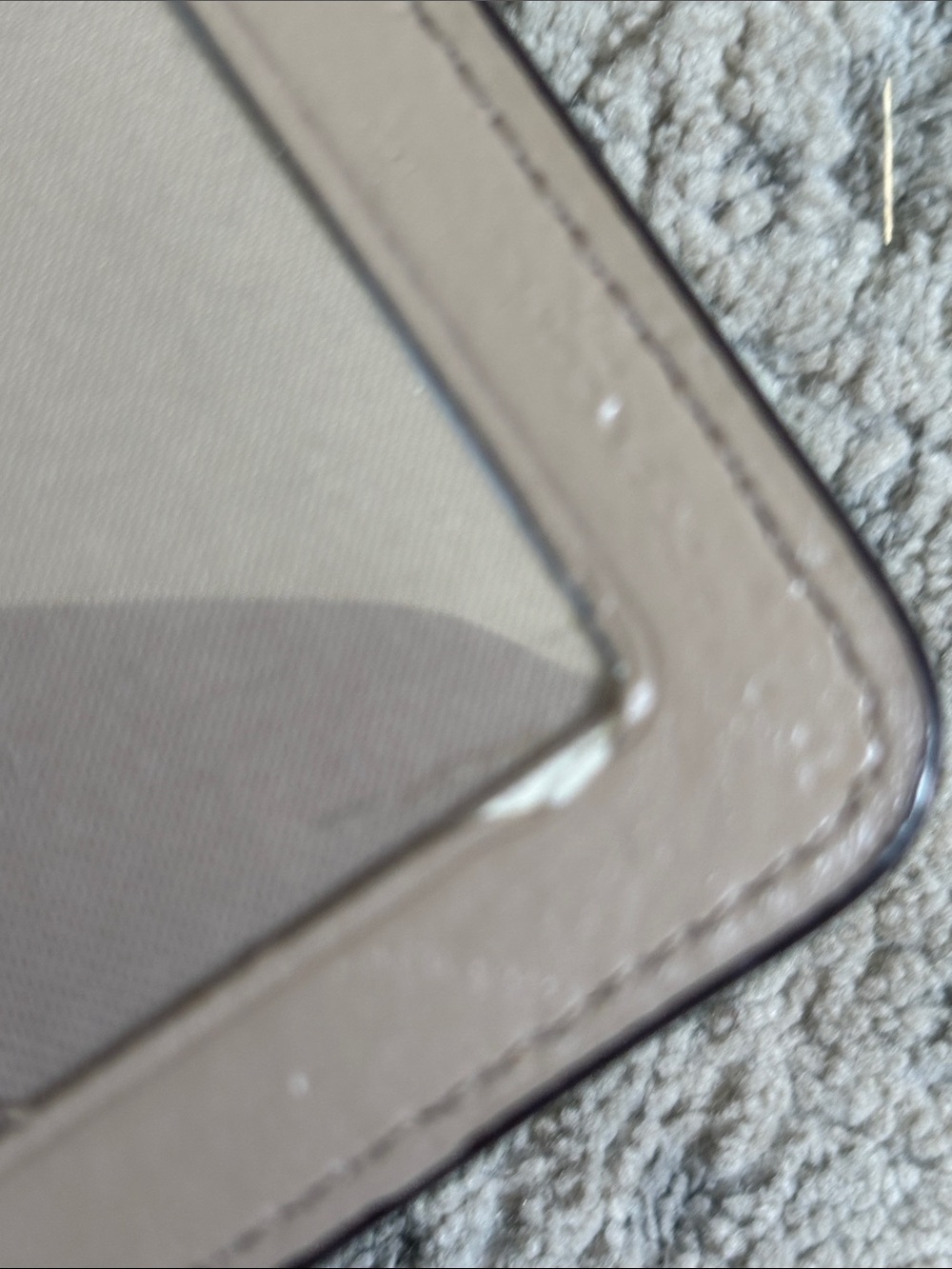 Coach Taupe Zip-Around Leather Wallet with Silver Logo lots of wear see pics. - Picture 9 of 9
